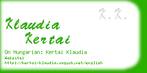 klaudia kertai business card